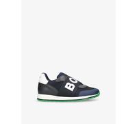 Boss Boys Vy Kids Logo-strap Low-top Mesh Woven Trainers Eur 26 / 8.5 Uk