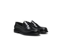 BOSS Brush-off leather college loafers made in Italy - Style Thompson_Loaf_bope, 50569932 Black 9