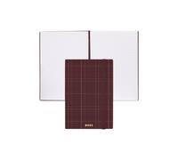 BOSS Checkered Burgundy Lined A5 Notebook HNH624RL