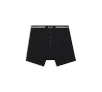 BOSS Button-fly cotton trunks with logo waistband - Style Trunk BF Original, 50475394 Black S