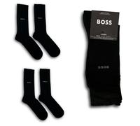 BOSS by Hugo Boss Genuine Mens Soft Cotton Blend Socks | Black, UK 9-11, 2 Pairs
