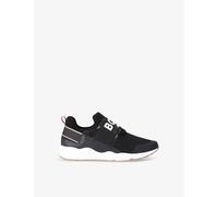Boss By Hugo Boys Black Kids Logo-print Mesh Low-top Trainers Eur 36 /3.5 Uk Adult