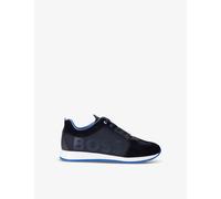 Boss By Hugo Boys Navy Kids' Logo-print Woven Low-top Trainers Eur 39 /5.5 Uk Adult