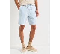 BOSS C-Kane Regular Fit Drawstring Linen Shorts - Light Blue, Light/Pastel Blue, Size 46, Men Light/Pastel Blue