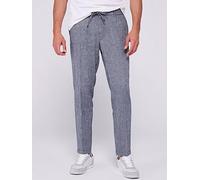 BOSS C-kane Regular Fit Drawstring Linen Trousers-navy, Dark Blue, Size 46, Men Dark Blue