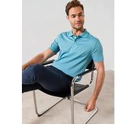 BOSS C-Parlay 212 Regular Fit Mercerised Textured Polo Shirt - Light Blue, Light Blue, Size L, Men Light Blue