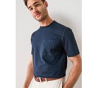 BOSS Cotton-blend T-shirt with pocket detail - Style C-Taut 105, 50543405 Dark Blue XXL