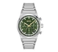 Boss Silver Dark Green Candor Chronograph Watch