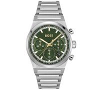 Boss Silver Dark Green Candor Chronograph Watch