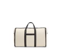 BOSS Canvas holdall with leather trims - Style Gyn_Holdall, 50544500 White pcs.