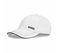 Boss Cap Mens Hugo Boss Contrast Trims Cotton Hat in White