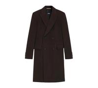 Boss Cappotto Uomo Doppiopetto In Misto Alpaca H Hyde DB Peak 254 50551135 Colore Marrone Scuro- male- Hugo- Double-Breasted Coats- Brown- L- Coats L