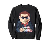 Boss Card Player With Chips And Cigar Sweatshirt