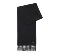 BOSS Cashmere scarf with metal logo plate - Style Pyetro_30*190, 50549829 Black pcs.