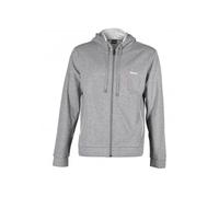 BOSS Cashmere Zip-Thru Hooded Jacket, Medium Grey Melange - Small