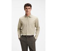 BOSS Casual-fit cotton shirt with spread collar - Style H-ROB-SP-P-263, 50567027 Beige XL
