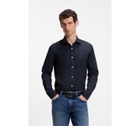 BOSS Casual-fit heritage shirt in cotton poplin - Style H-ROB-SP-P-263, 50567062 Dark Blue S