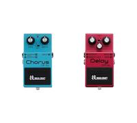 BOSS Ce-2W Waza Craft Special Edition Chorus Pedal, Blue, BOSS Dm-2W Delay Guitar Pedal, Maroon