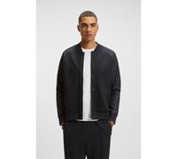 BOSS Check-print sweatshirt with buttoned front - Style FZ Bomber GL, 50543471 Dark Blue XL