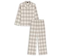 BOSS Checked pyjamas in cotton flannel - Style Winter White Pyjama, 50559470 Beige Patterned XL