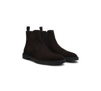 BOSS Chelsea boots in suede with signature stitching - Style Calev_Cheb_sdfb, 50552528 Dark Brown 12
