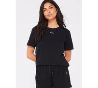 BOSS Chest Logo T-Shirt, Black, Size Xl = Uk 14, Women Black