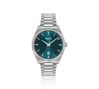 BOSS Cheswick blue-dial watch with fluted bezel - Style CHESWICK, 58733290 Silver tone