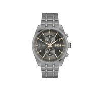 BOSS Chronograph Quartz Watch for Men SKYTRAVELLER Collection with Leather or Stainless Steel Strap