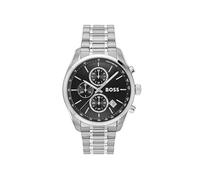 BOSS Chronograph Quartz Watch with Calendar for Men Grand Prix 44 Collection with Silver Stainless Steel Bracelet - 1514251