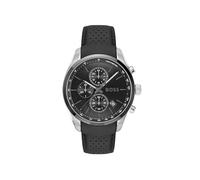BOSS Chronograph Quartz Watch with Calendar for Men Grand Prix 44 Collection with Stainless Steel Bracelet or Leather Strap