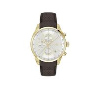 BOSS Chronograph Quartz Watch with Calendar for Men Grand Prix 44 Collection with Stainless Steel Bracelet or Leather Strap
