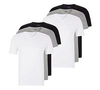 BOSS Classic Men's T-Shirts, Short-Sleeved Shirts with V-Neck, Pure Cotton, Pack of 6, L