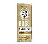 BOSS Coffee by Suntory - Japanese Flash Brew Coffee with Milk, 8oz 12 Pack, Imported from Japan, Au Lait, Espresso Doubleshot, Ready to Drink, Contains Milk, No Gluten