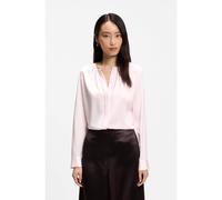BOSS Collarless regular-fit blouse in stretch silk - Style Banorah, 50538481 light pink 14