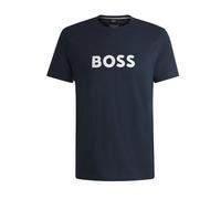 BOSS Contrast Logo RN T-Shirt Navy