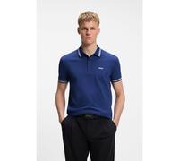 BOSS Contrast-tipped polo shirt in cotton piqué - Style Paddy, 50469055 Blue S