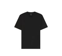 BOSS contrast-tipping slim-fit T-shirt in mercerised cotton - Black S-M