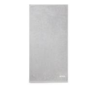 BOSS Cotton bath towel with contrast embroidered logo - Style EDGE Blush Bath towel 070, BTOW-EDGE Silver ONESI