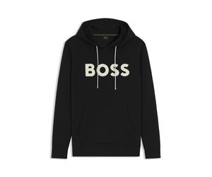 BOSS Cotton-blend hoodie with moulded logo - Style Soody Zone, 50551457 Black XXXL