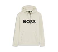 BOSS Cotton-blend hoodie with moulded logo - Style Soody Zone, 50551457 Natural M