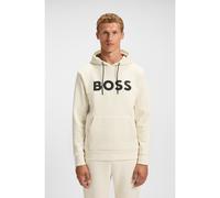 BOSS Cotton-blend hoodie with moulded logo - Style Soody Zone, 50551457 Natural XL