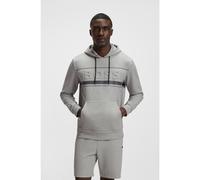 BOSS Cotton-blend hoodie with stripe details - Style Soody Zone, 50545244 Grey XXXL