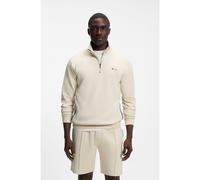 BOSS Cotton-blend jacket with metallic logo - Style Sense 1/4 Zip Jacket, 50566915 Natural L