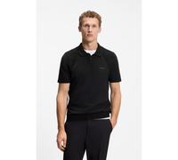 BOSS Cotton-blend knit polo with bodymapping structure - Style KN_Momentum-Lite PS, 50558353 Black