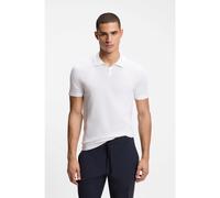 BOSS Cotton-blend knit polo with bodymapping structure - Style KN_Momentum-Lite PS, 50558353 White XL