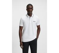 BOSS Cotton-blend polo shirt with contrast logos - Style Paddy Pro, 50469102 White 4XL