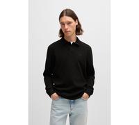 BOSS Cotton-blend polo shirt with waffle structure - Style Petempestolong, 50520710 Black M