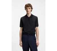 BOSS Cotton-blend polo shirt with zip placket - Style H-Paras 70, 50554614 Dark Blue S