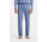BOSS Cotton-blend pyjama bottoms with embroidered logo - Style Waffle Pants, 50535877 Blue S
