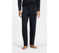 BOSS Cotton-blend pyjama bottoms with embroidered logo - Style Waffle Pants, 50535877 Dark Blue XL